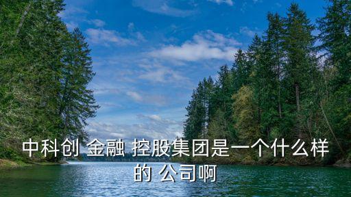 中科創(chuàng) 金融 控股集團(tuán)是一個什么樣的 公司啊
