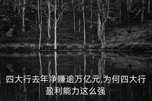四大行去年凈賺逾萬億元,為何四大行盈利能力這么強