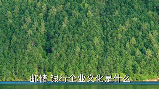  郵儲(chǔ) 銀行企業(yè)文化是什么