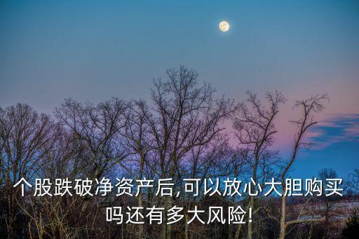 個股跌破凈資產(chǎn)后,可以放心大膽購買嗎還有多大風險!