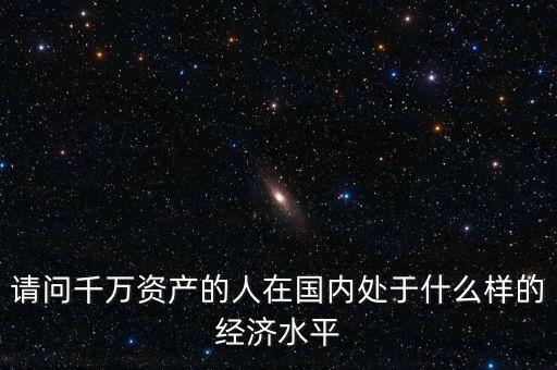 請問千萬資產(chǎn)的人在國內(nèi)處于什么樣的經(jīng)濟(jì)水平