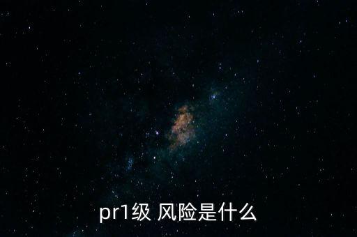 pr1級(jí) 風(fēng)險(xiǎn)是什么