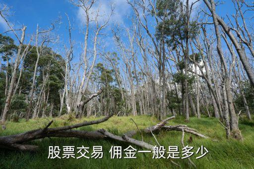  股票交易 傭金一般是多少