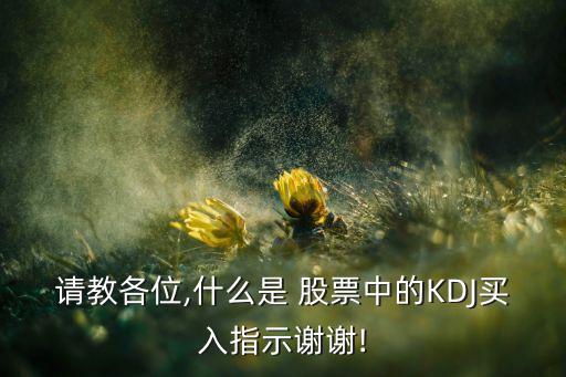 請(qǐng)教各位,什么是 股票中的KDJ買(mǎi)入指示謝謝!