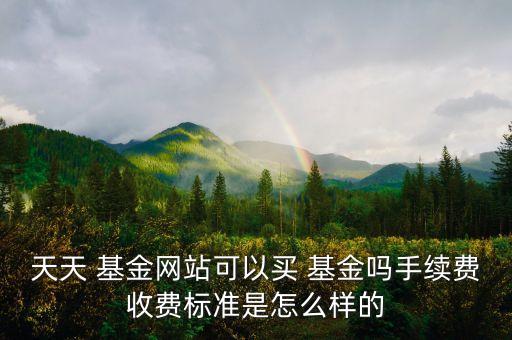 天天 基金網(wǎng)站可以買 基金嗎手續(xù)費收費標(biāo)準(zhǔn)是怎么樣的