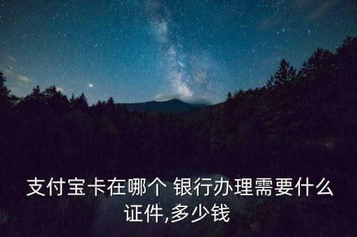  支付寶卡在哪個(gè) 銀行辦理需要什么證件,多少錢