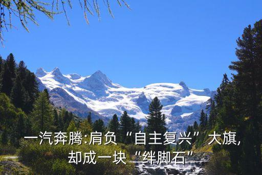  一汽奔騰:肩負(fù)“自主復(fù)興”大旗,卻成一塊“絆腳石”