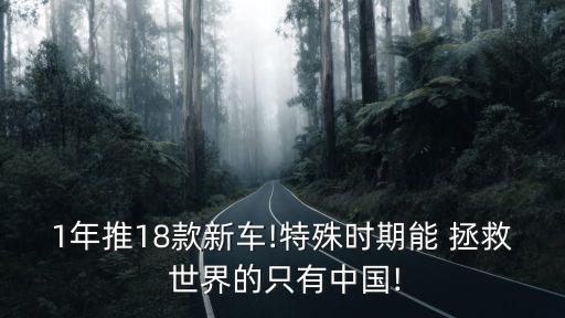 1年推18款新車!特殊時期能 拯救 世界的只有中國!