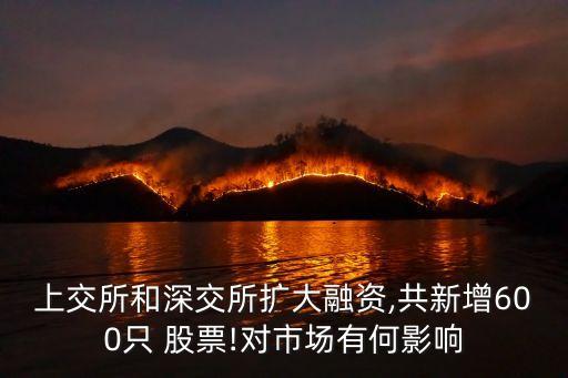 上交所和深交所擴(kuò)大融資,共新增600只 股票!對(duì)市場有何影響