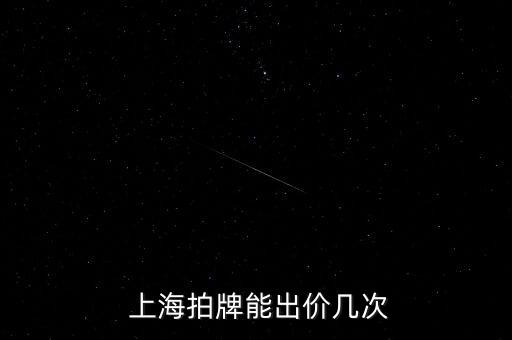  上海拍牌能出價幾次