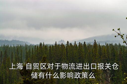  上海 自貿(mào)區(qū)對(duì)于物流進(jìn)出口報(bào)關(guān)倉儲(chǔ)有什么影響政策么