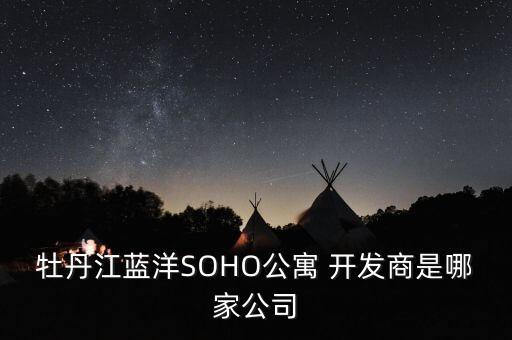牡丹江藍(lán)洋SOHO公寓 開發(fā)商是哪家公司