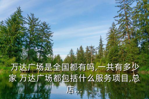  萬達(dá)廣場是全國都有嗎,一共有多少家 萬達(dá)廣場都包括什么服務(wù)項目,總店...