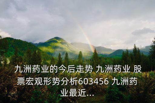  九洲藥業(yè)的今后走勢 九洲藥業(yè) 股票宏觀形勢分析603456 九洲藥業(yè)最近...