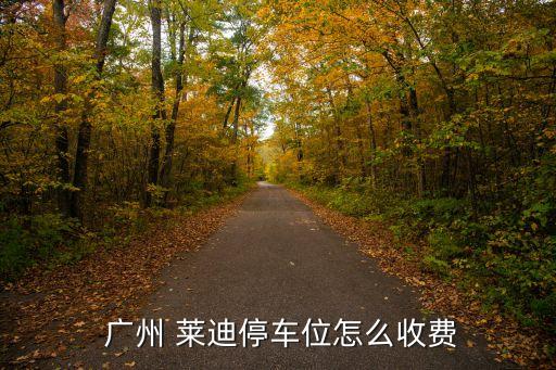  廣州 萊迪停車位怎么收費(fèi)