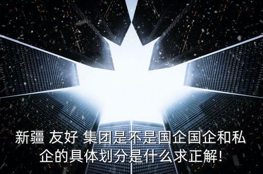 新疆 友好 集團(tuán)是不是國(guó)企國(guó)企和私企的具體劃分是什么求正解!