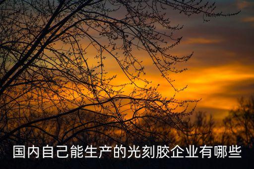 國內(nèi)自己能生產(chǎn)的光刻膠企業(yè)有哪些