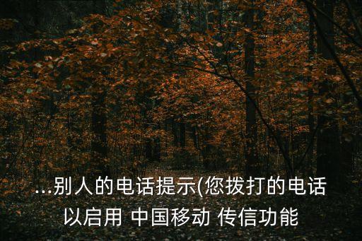 中國移動(dòng)全球傳信