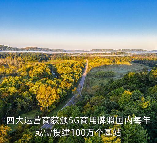 四大運(yùn)營商獲頒5G商用牌照國內(nèi)每年或需投建100萬個(gè)基站