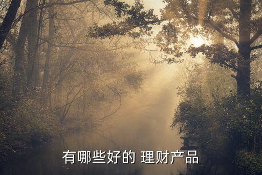 有哪些好的 理財產(chǎn)品