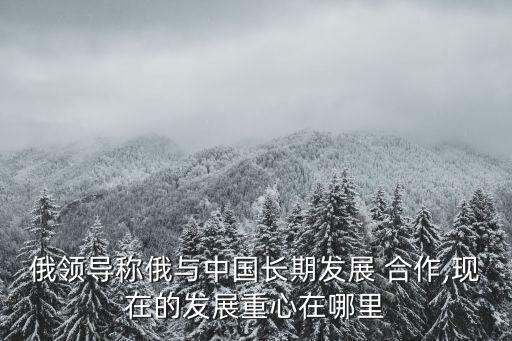 俄領(lǐng)導(dǎo)稱俄與中國長(zhǎng)期發(fā)展 合作,現(xiàn)在的發(fā)展重心在哪里