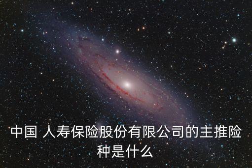 中國 人壽保險股份有限公司的主推險種是什么