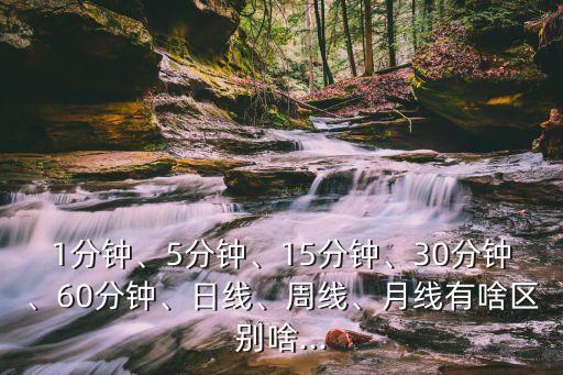 1分鐘、5分鐘、15分鐘、30分鐘、60分鐘、日線、周線、月線有啥區(qū)別啥...