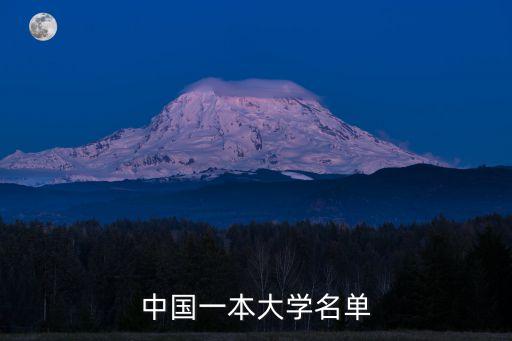 中國一本大學名單