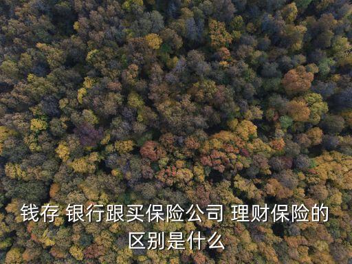 錢(qián)存 銀行跟買(mǎi)保險(xiǎn)公司 理財(cái)保險(xiǎn)的區(qū)別是什么
