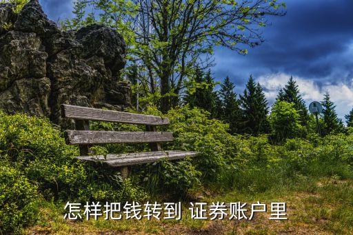 怎樣把錢轉(zhuǎn)到 證券賬戶里