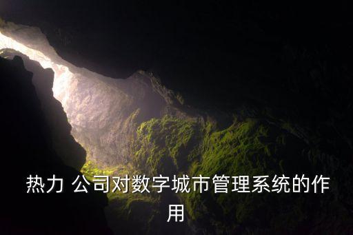  熱力 公司對數(shù)字城市管理系統(tǒng)的作用