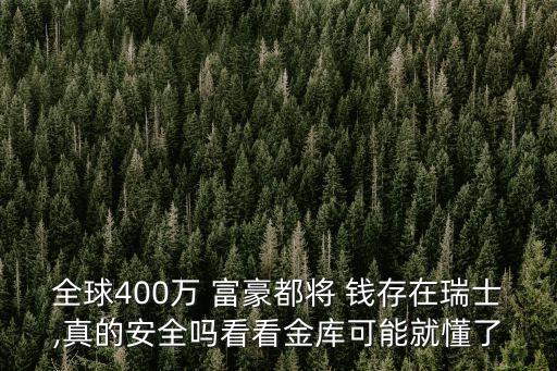 全球400萬 富豪都將 錢存在瑞士,真的安全嗎看看金庫可能就懂了