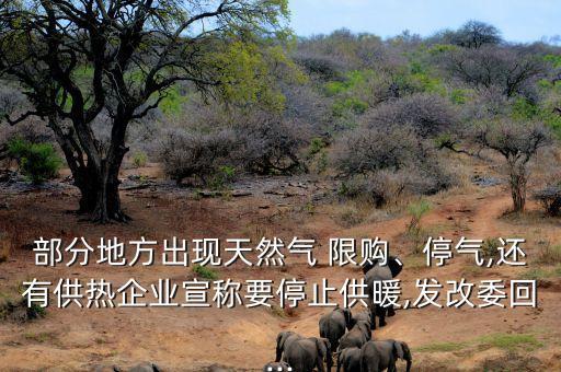 部分地方出現(xiàn)天然氣 限購、停氣,還有供熱企業(yè)宣稱要停止供暖,發(fā)改委回...