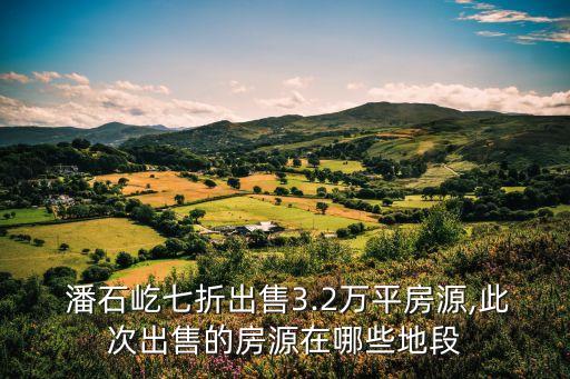  潘石屹七折出售3.2萬(wàn)平房源,此次出售的房源在哪些地段