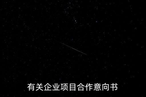 有關(guān)企業(yè)項(xiàng)目合作意向書(shū)