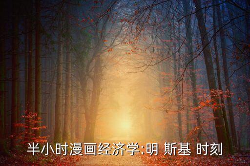 半小時漫畫經(jīng)濟(jì)學(xué):明 斯基 時刻