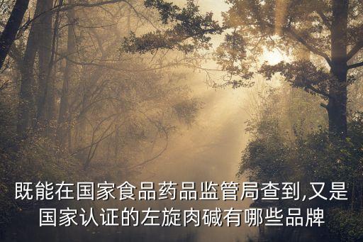 既能在國(guó)家食品藥品監(jiān)管局查到,又是國(guó)家認(rèn)證的左旋肉堿有哪些品牌