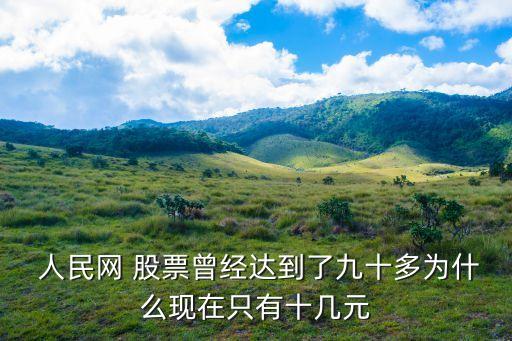  人民網(wǎng) 股票曾經(jīng)達(dá)到了九十多為什么現(xiàn)在只有十幾元