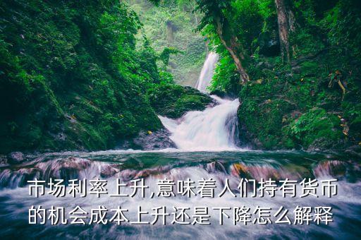  市場利率上升,意味著人們持有貨幣的機(jī)會成本上升還是下降怎么解釋