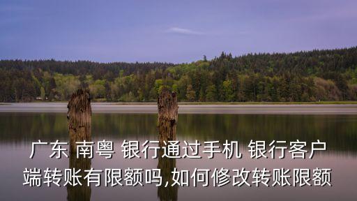 廣東 南粵 銀行通過(guò)手機(jī) 銀行客戶端轉(zhuǎn)賬有限額嗎,如何修改轉(zhuǎn)賬限額