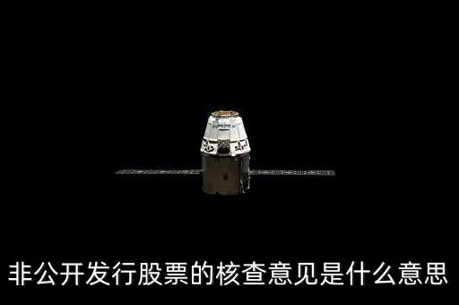 非公開(kāi)發(fā)行股票的核查意見(jiàn)是什么意思