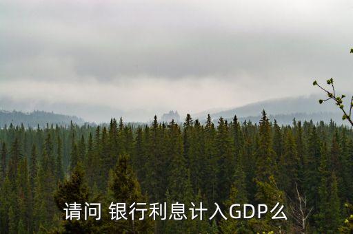 請問 銀行利息計入GDP么