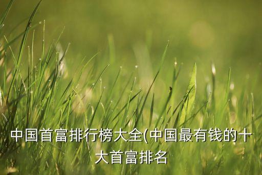 中國(guó)首富排行榜大全(中國(guó)最有錢的十大首富排名