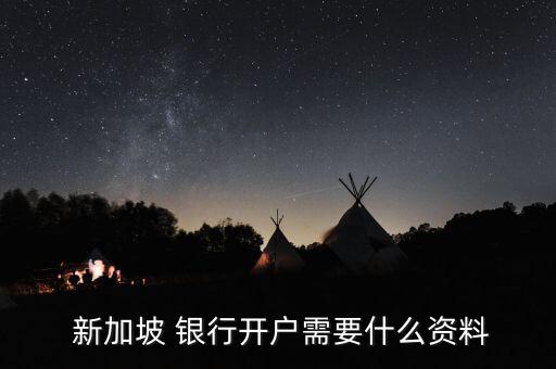  新加坡 銀行開戶需要什么資料