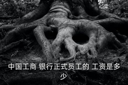 中國(guó)工商 銀行正式員工的 工資是多少