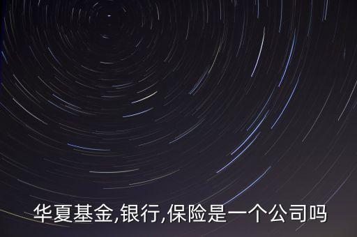  華夏基金,銀行,保險(xiǎn)是一個(gè)公司嗎