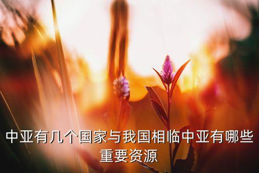 中亞有幾個(gè)國家與我國相臨中亞有哪些重要資源