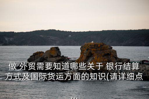 做 外貿(mào)需要知道哪些關(guān)于 銀行結(jié)算方式及國際貨運方面的知識(請詳細點...