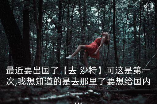 最近要出國了【去 沙特】可這是第一次,我想知道的是去那里了要想給國內...