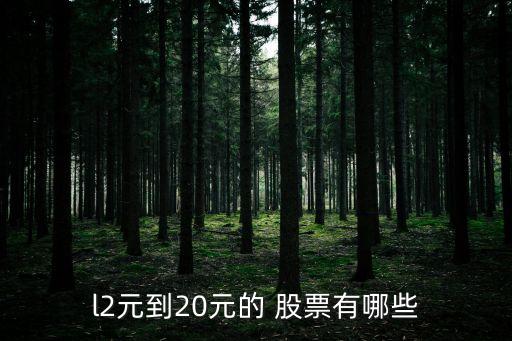 l2元到20元的 股票有哪些